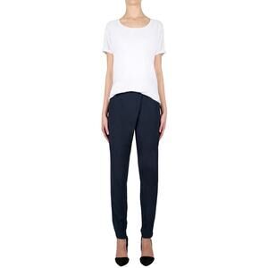 Luxe Deluxe Luxe Leg Wrap Pant Black Trouser Size 6 Silk Slim Tapered Bottom